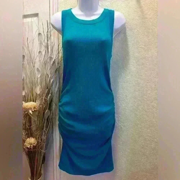 Michael Stars Demi Ribbed Dress in Corsica Sz Lp - Picture 2 of 3